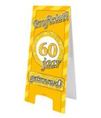 Warning Sign 60 Jaar Getrouwd 58cm, Hobby en Vrije tijd, Verzenden, Nieuw