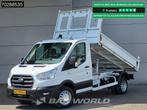 Ford Transit 170pk Open Laadbak Dubbellucht 3,5t Trekhaak Ai, Auto's, Bestelauto's, Stof, Gebruikt, Euro 6, Wit