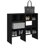 vidaXL Schoenenrekken 2 st stapelbaar 89,5x30x40 cm zwart, Kleding | Dames, Kledingrekken, Verzenden, Nieuw