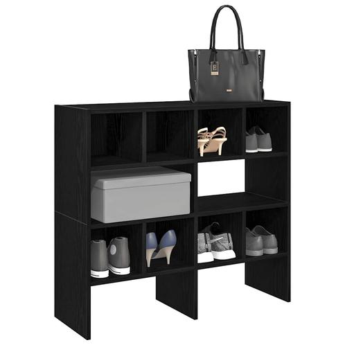 vidaXL Schoenenrekken 2 st stapelbaar 89,5x30x40 cm zwart, Kleding | Dames, Kledingrekken, Nieuw, Verzenden