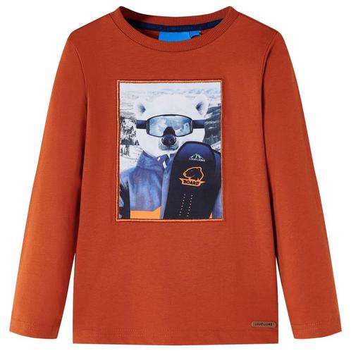 vidaXL Kindershirt met lange mouwen 128 lichtroestkleurig, Kinderen en Baby's, Kinderkleding | Overige, Nieuw, Verzenden