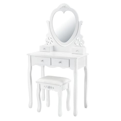 Kaptafel Julia - wit - incl. spiegel, Huis en Inrichting, Tafels | Kaptafels, Nieuw, Verzenden