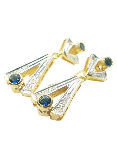 Zonder Minimumprijs - Oorbellen - 9 kt. Geel goud, Zilver, Sieraden, Tassen en Uiterlijk, Oorbellen