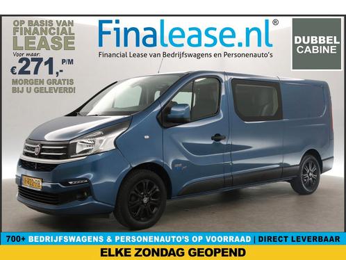 Fiat Talento 1.6 EcoJet L2H1 DC Airco Cruise Cam PDC €271pm, Auto's, Bestelauto's, Lease, Handgeschakeld, Diesel, Fiat, Blauw