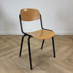 schoolstoel / kantinestoel zithoogte 44 cm, blauw - beuken, Huis en Inrichting, Gebruikt, Blauw, Ophalen of Verzenden, Eén