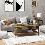 vidaXL Salontafel 80x50x40 cm bewerkt hout gerookt, Huis en Inrichting, Tafels | Salontafels, 50 tot 100 cm, Verzenden, Nieuw