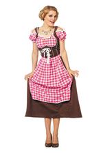 Roze Dirndl Jurk Oktoberfest Dames Lang, Nieuw, Verzenden