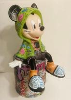 Artmony - Sculpture pop art Mickey sur son bidon, Antiek en Kunst, Kunst | Designobjecten