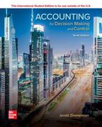 9781260565478 ISE Accounting for Decision Making and Control, Boeken, Verzenden, Zo goed als nieuw, Jerold Zimmerman