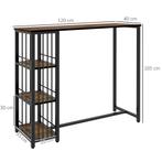 TRUUSK Bartafel Staande Tafel Toogtafel Met 3 Opbergvakken B, Huis en Inrichting, Barren, Verzenden, Nieuw