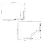 Aanbieding: Douchecabine Best Design Hulmer Nero 120x89x210, Ophalen of Verzenden, Nieuw