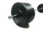 Strongman halterset bumper plates voordeelset tot 150 kg, Nieuw, Halterset, Benen, Ophalen of Verzenden