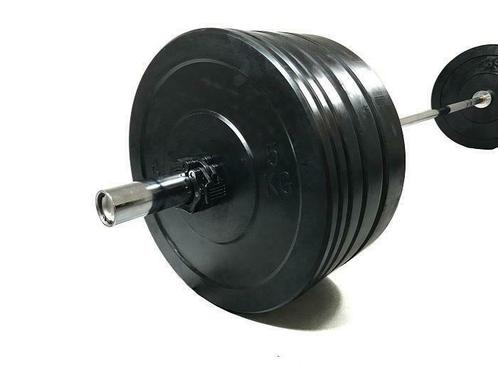 Strongman halterset bumper plates voordeelset tot 150 kg, Sport en Fitness, Fitnessmaterialen, Halterset, Nieuw, Armen, Benen
