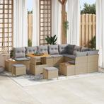 vidaXL 12-delige Tuinbankenset met kussens poly rattan, Verzenden, Nieuw, Rotan