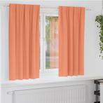 vidaXL Gordijnen met gordijnen 2 pcs Terracotta Polyester, Huis en Inrichting, Stoffering | Gordijnen en Lamellen, Verzenden, Nieuw