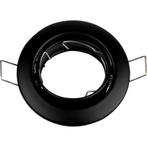 Spot Armatuur GU10 - Inbouw Rond - Zwart - Kantelbaar Ø82mm, Huis en Inrichting, Lampen | Spots, Metaal of Aluminium, Nieuw, Ophalen of Verzenden