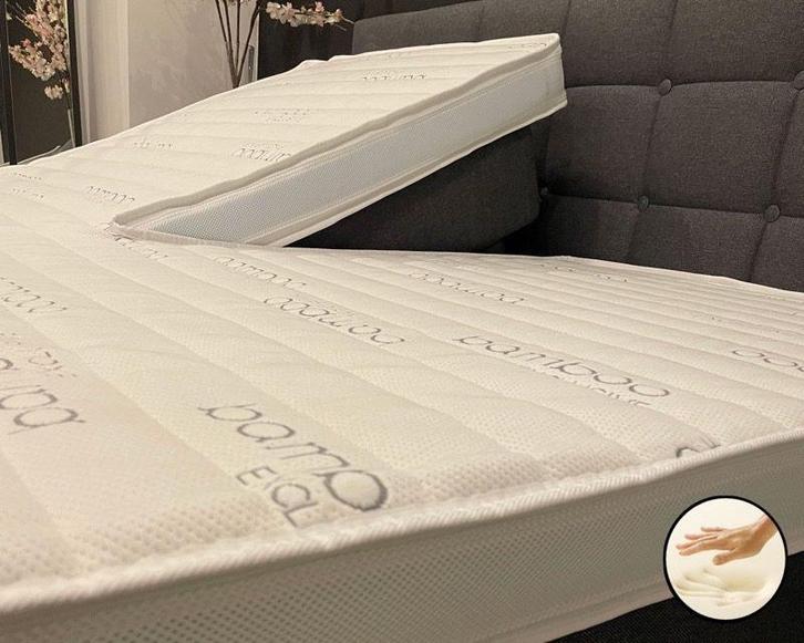 Bamboo exclusive Splittopper Nasa Traagschuim, Huis en Inrichting, Slaapkamer | Matrassen en Bedbodems