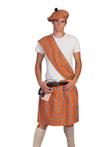 Schotse highlander kostuum oranje (Feestkleding heren)