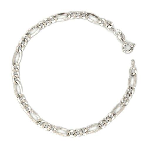 Handmade - Armband - 2.4 g - 18 karaat Witgoud - Figaro, Sieraden, Tassen en Uiterlijk, Armbanden