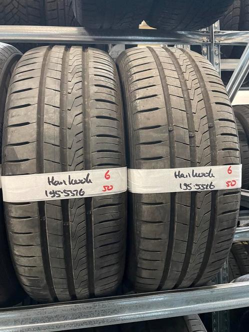 195-55-16 Hankook Zomerbanden 6mm Incl Montage 195 55 16, Auto-onderdelen, Banden en Velgen, 16 inch, Zomerbanden, 195 mm, Personenwagen