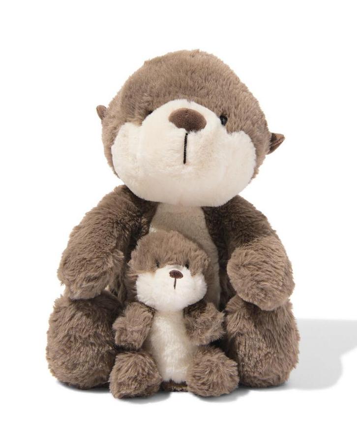 HEMA Knuffel otter met baby 30cm 2+1 gratis, Kinderen en Baby's, Speelgoed | Knuffels en Pluche, Nieuw, Verzenden