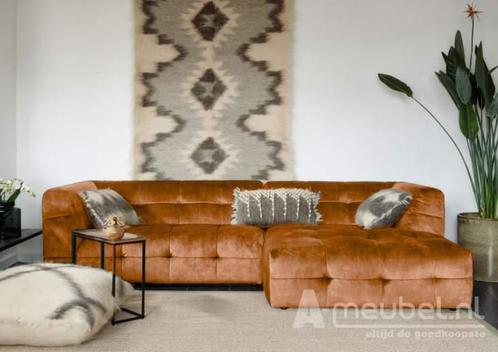 Loungebank Castricum - loungebanken - Oranje, Huis en Inrichting, Banken | Sofa's en Chaises Longues, Nieuw, Stof