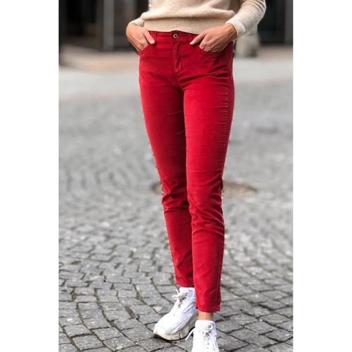 Liu Jo • fluwelen broek in kersenrood • 27, Kleding | Dames, Broeken en Pantalons, Rood, Nieuw, Verzenden