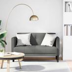 vidaXL Loveseat Bank Donkergrijs 111 cm Stof, Huis en Inrichting, Verzenden, Nieuw, Stof