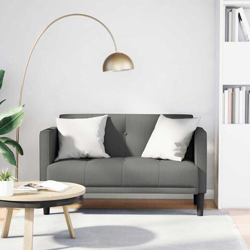 vidaXL Loveseat Bank Donkergrijs 111 cm Stof, Huis en Inrichting, Banken | Bankstellen, Nieuw, Stof, Verzenden