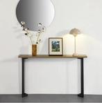 Smalle Industriële Consoletafel – Metaal en Houtlook, 120 cm, Antiek en Kunst, Verzenden