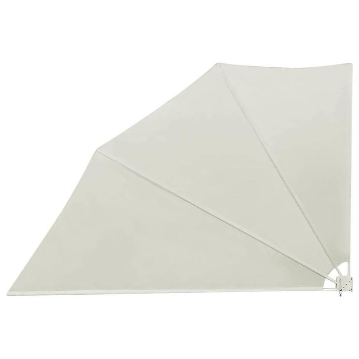 Inklapbaar Balkonscherm - 160x240cm creme - Retourdeal, Tuin en Terras, Tuinschermen, Nieuw, Staal, 150 tot 200 cm, 200 cm of meer