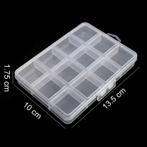 Fako Bijoux - Opbergdoos Smal - 12 Vakjes - Kralendoos -, Hobby en Vrije tijd, Verzenden, Nieuw