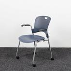 Herman Miller Caper Stoel Met Armleuningen - Blauw, Huis en Inrichting, Stoelen, Ophalen of Verzenden, Gebruikt, Blauw