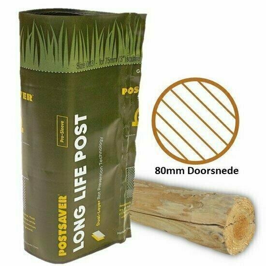 Postsaver 35cm hoog - Ronde paal 80mm, Doe-het-zelf en Verbouw, Hout en Planken, Nieuw, Verzenden