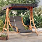 vidaXL Schommelstoel met kussen en luifel massief vurenhout, Tuin en Terras, Verzenden, Nieuw, Hout