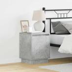 vidaXL Nachtkastje met Betongrijs 39 x 34.5 x 50 cm Bewerkt, Minder dan 45 cm, Verzenden, Nieuw, Minder dan 55 cm