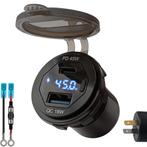 ProRide 12V USB/USB C Autolader 2 Poorten Inbouw met, Verzenden, Nieuw
