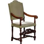Armstoel ca 1700 Hollands in eikenhout incl stoffering naar, Ophalen of Verzenden