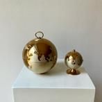 Sigarendoos (2) - Messing - Sigaretten wereldbol