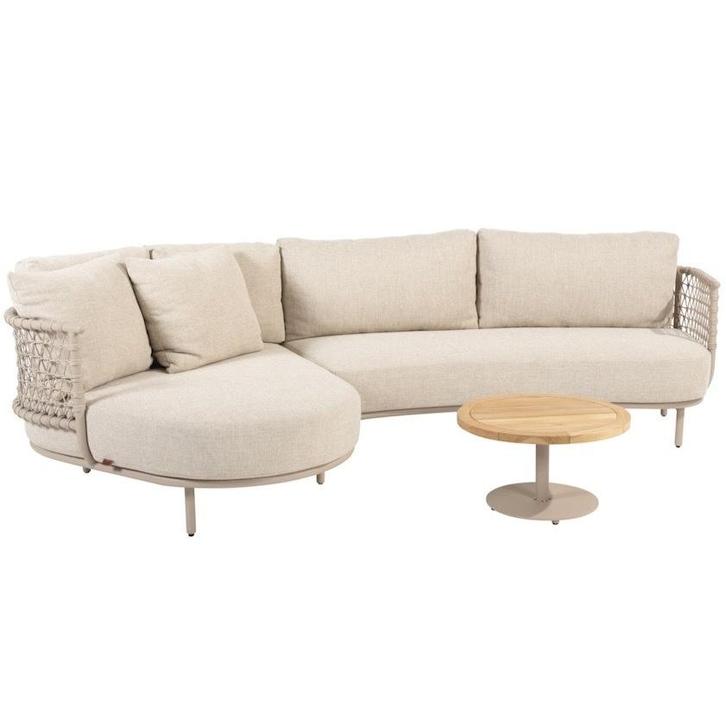 Sardinia chaise longue loungeset 3 delig aluminum latte 4, Tuin en Terras, Tuinsets en Loungesets, Nieuw, Aluminium, Ophalen of Verzenden