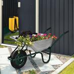 Kruiwagen 100 Liter - Luchtbanden - Zilver - Max. 210 KG, Tuin en Terras, Kruiwagens, Verzenden, Nieuw