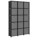 vidaXL Kast met 15 vakken met boxen 103x30x175,5 cm stof, Huis en Inrichting, Kasten | Boekenkasten, Verzenden, Nieuw