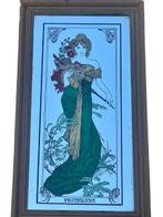 Mucha - Spiegel - Glas, Hout - Lente