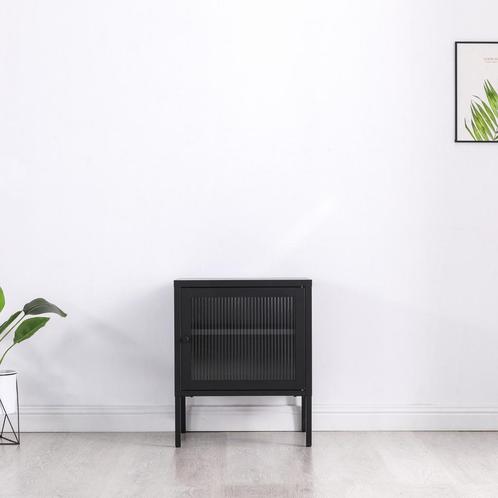 Next Level industrieel metalen nachtkastje  - recht, Huis en Inrichting, Stoelen, Zwart, Nieuw, Ophalen of Verzenden