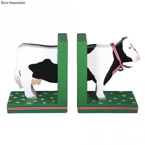 Koe boekensteun 2-delig Papiermache 12,5x4,5x6,5 cm, Hobby en Vrije tijd, Knutselen, Nieuw, Ophalen of Verzenden