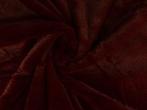 Kortharig bont stof – Bordeaux rood, Hobby en Vrije tijd, Stoffen en Lappen, 200 cm of meer, Nieuw, Polyester, Ophalen of Verzenden