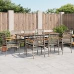 vidaXL 9-delige Tuinset met kussens poly rattan grijs, Tuin en Terras, Nieuw, 8 zitplaatsen, Tuinset, Verzenden