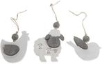 Houten hanger Boerderijdieren Schaapje Vogel Kip 10-12 cm, Ophalen of Verzenden, Nieuw