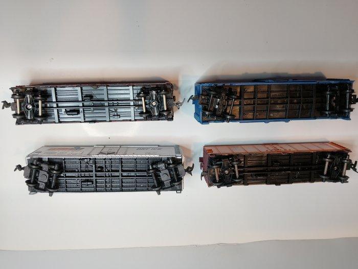 Bachmann H0 - Modeltrein goederenwagon (4) - Set van 4, Hobby en Vrije tijd, Modeltreinen | H0