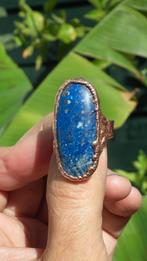 Electroformed Koperen Lapis Lazuli ring, Overige materialen, 20 of groter, Nieuw, Dame of Heer